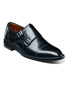 Stacy Adams Boswell 25779  Cap Toe Double Monk Strap Men's Dress Shoe  Black