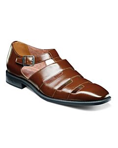 Stacy Adams Calderon 25599 Closed Toe Men's Dress Sandal  Cognac
