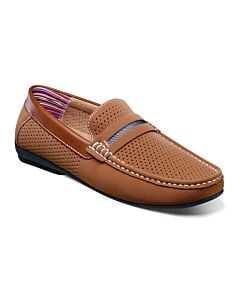 Stacy Adams Corby 25513 Moc Toe Saddle Loafer Slip On Men's Casual Shoe  Tan