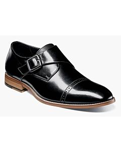 Stacy Adams Desmond 25162 Cap Toe Monk Strap Men's Dress Shoe  Black