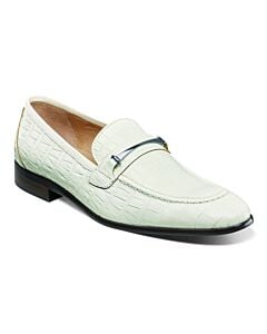 Stacy Adams Ferdinand 25455  Moc Toe Bit Slip-On Men's Dress Shoe  White