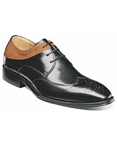 Stacy Adams Hewlett 25314 Wingtip Oxford Men's Dress Shoe  Black/Tan