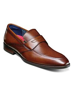 Stacy Adams Karnes 25591  Moc Toe Penny Slip-On Men's Dress Shoe  Cognac