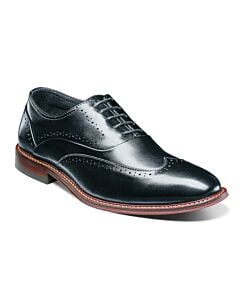 Stacy Adams Macarthur 25489 Wingtip Oxford Men's Dress Shoe  Black Smooth