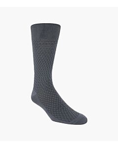 Stacy Adams Men's Crew Dress Sock Basket Weave Gunmetal