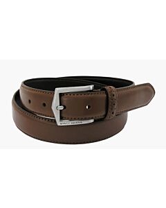 Stacy Adams Pinseal 087  Men's Leather Perf Strap Dress Belt  Chocolate