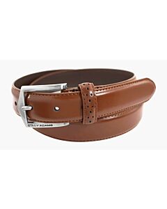 Stacy Adams Pinseal 087  Men's Leather Perf Strap Dress Belt  Cognac