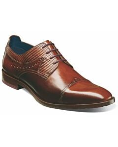 Stacy Adams Raiden 25324 Cap Toe Oxford Men's Dress Shoe  Tan/Burgundy
