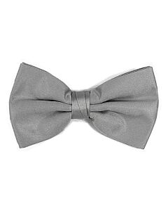 Stacy Adams Solid Poly-Satin Bow Tie SABOW Charcoal