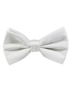 Stacy Adams Solid Poly-Satin Bow Tie SABOW White