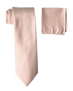 Stacy Adams Solid Poly-Satin Tie Set SA400S Blush