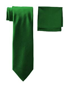 Stacy Adams Solid Poly-Satin Tie Set SA400S Emerald