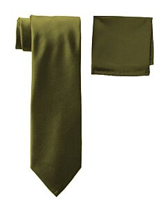 Stacy Adams Solid Poly-Satin Tie Set SA400S Sage
