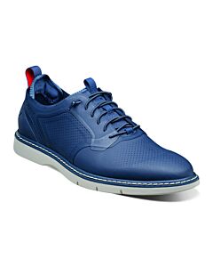 Stacy Adams Synchro 25518 Plain Toe Elastic Lace Up Men's Casual Shoe  Navy