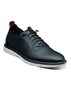 Stacy Adams Synchro 25518 Plain Toe Elastic Lace Up Men's Casual Shoe  Black