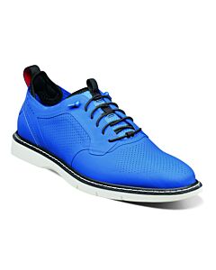 Stacy Adams Synchro 25518 Plain Toe Elastic Lace Up Men's Casual Shoe  French Blue