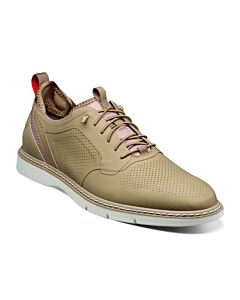 Stacy Adams Synchro 25518 Plain Toe Elastic Lace Up Men's Casual Shoe  Kahki