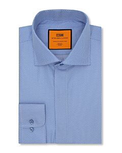 The Steven Land Elite Dress Shirt - French Cuff & Point Collar - Versatile Blue Elegance