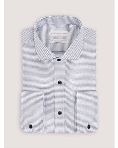 Steven Land Elite Non Iron Black Chevron French Cuff Dress Shirt Oliver DSW336F