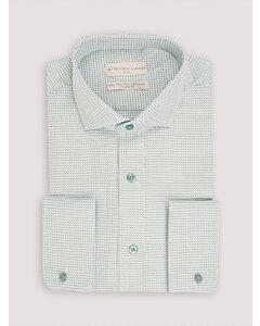 Steven Land Elite Non Iron Emerald Chevron French Cuff Dress Shirt Oliver DSW336F