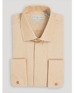 Steven Land Gold Geometric French Cuff Slim Fit Dress Shirt Luther DSW2412