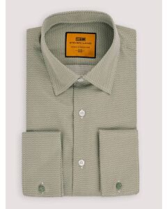 Steven Land Green Sharkstooth French Cuff Dress Shirt Dakota DM287