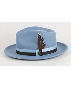 Steven Land Hats WH-105 Madison Wool Fedora Carolina Blue