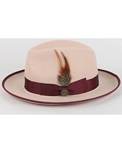 Steven Land Hats WH-107 Domingo Wool Fedora Rose