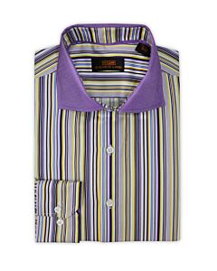 Steven Land Lilac Striped Dress Shirt DS2321