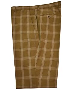 Steven Land Nero Plaid Dress Pants Tan SL77-737