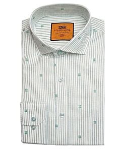 Steven Land Pastel Green Striped Dress Shirt DS2609B