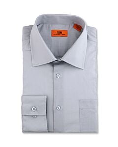 Steven Land Silver Poplin Trim Fit Dress Shirt DS115SB