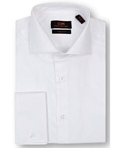 Steven Land White Solid Sateen Dress Shirt Next Generation TA214