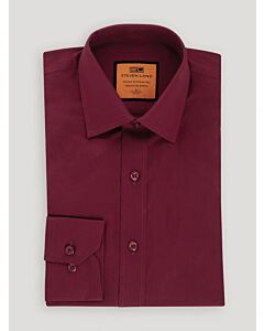 Steven Land Burgundy Stretch Travel Slim Fit Dress Shirt TC100
