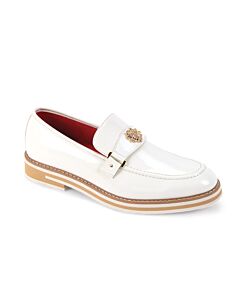 The Ashford Moc Toe Slip-On Dress Shoe ASH3 White