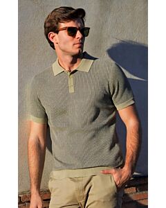 The Image Men's Slim Fit Short Sleeve Knit Polo Shirt SW106 Sage