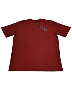Tulliano Men's Ribbed Mock Crew Neck Tee Shirt 2210 Carla Burgundy