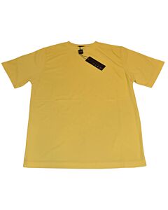 Tulliano Men's Ribbed Mock Crew Neck Tee Shirt 2210 Carla Lemon Sorbet