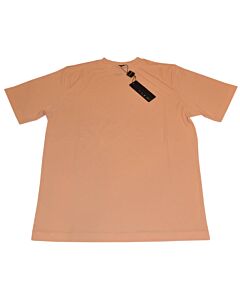 Tulliano Men's Ribbed Mock Crew Neck Tee Shirt 2210 Carla Melon