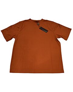 Tulliano Men's Ribbed Mock Crew Neck Tee Shirt 2210 Carla Papaya