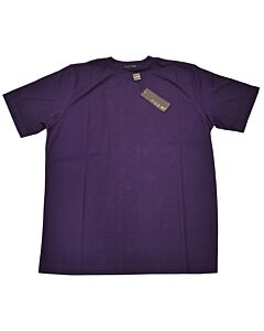 Tulliano Men's Ribbed Mock Crew Neck Tee Shirt 2210 Carla Purple