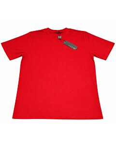 Tulliano Men's Ribbed Mock Crew Neck Tee Shirt 2210 Carla Red