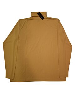 Tulliano Men's Ribbed Turtle Neck Tee Shirt 8219 Maggio Sand