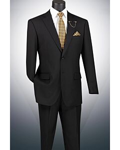 Vinci Executive Black Solid Suit F-2C900