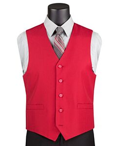 Vinci Men's Modern Fit Suit Vest OV-900 Red