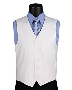 Vinci Men's Modern Fit Suit Vest OV-900 White