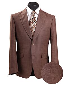 Vitali Brown Birdseye Vested Modern Fit Suit M7019