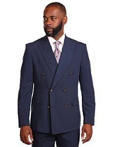 Vitali Navy Double Breasted Modern Fit Suit G9007