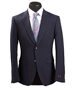 Vitali Navy Wool Blend Modern Fit Vested Suit M4174
