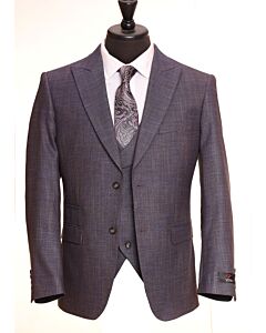 Vitali Plum Modern Fit Vested Suit M2116